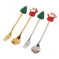 SET DE 4 CUBIERTOS NAVIDEÑOS