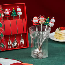 SET DE 4 CUBIERTOS NAVIDEÑOS