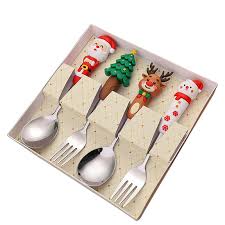 SET DE 4 CUBIERTOS NAVIDEÑOS