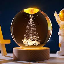 LAMPARAS DE CRISTAL NAVIDEÑAS 3D CON LUZ LED