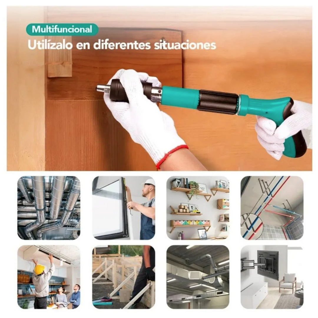 🔨 Pistola de Clavos Fulminantes con Maletín + 50 Clavos de Acero