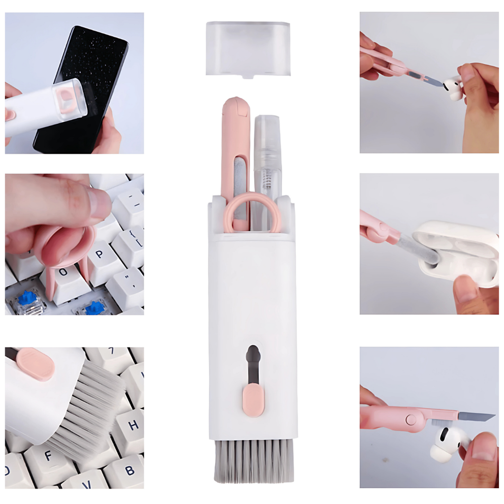🧼 BrushPro™ – Herramienta 7 en 1 de Limpieza para Teclado, Pantalla y Audífonos