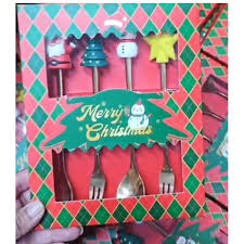 SET DE 4 CUBIERTOS NAVIDEÑOS
