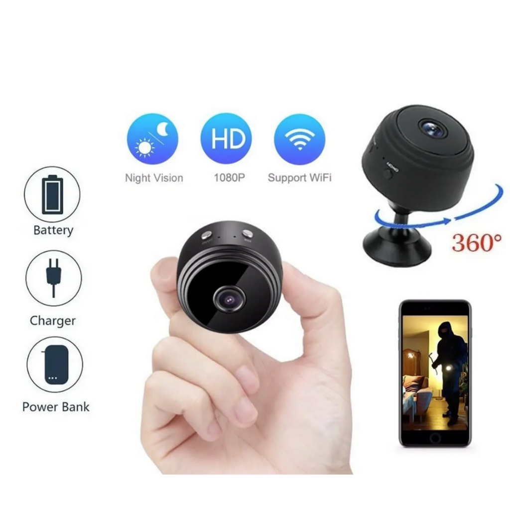 📷🔒 Mini Cámara Espía A9 – Full HD WiFi 1080P