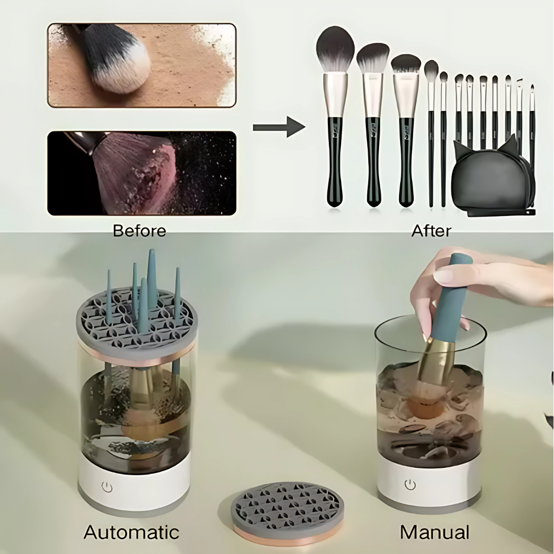 💎✨ Limpiador de Cepillos de Maquillaje Eléctrico Brushly Pro