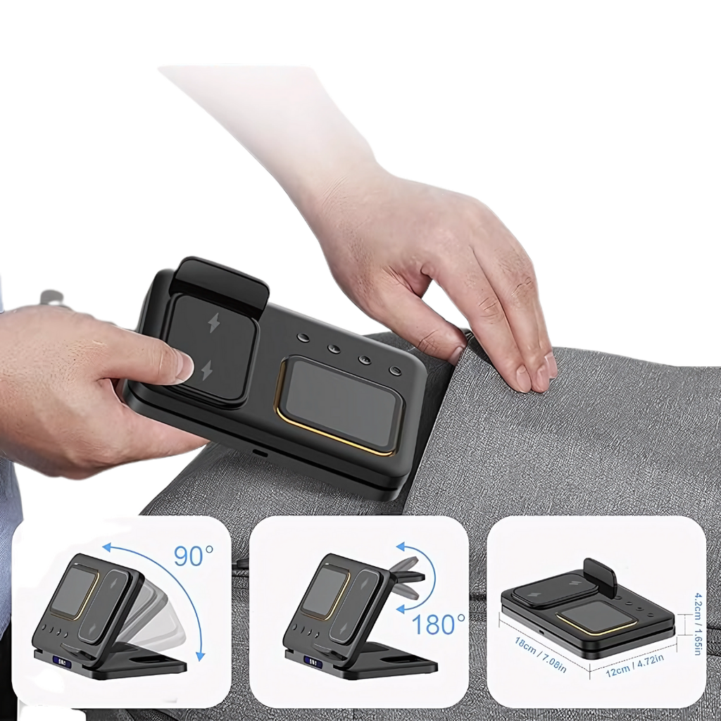 📦 Cargador Inalámbrico 5 en 1 con Despertador