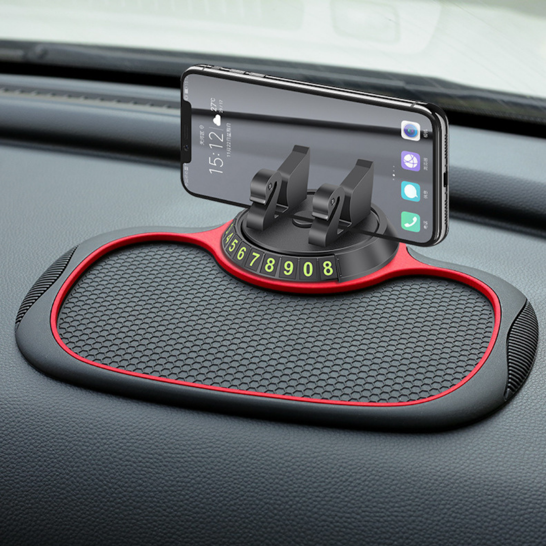 🛡️ Alfombrilla Antideslizante para Auto con Soporte Giratorio 360°