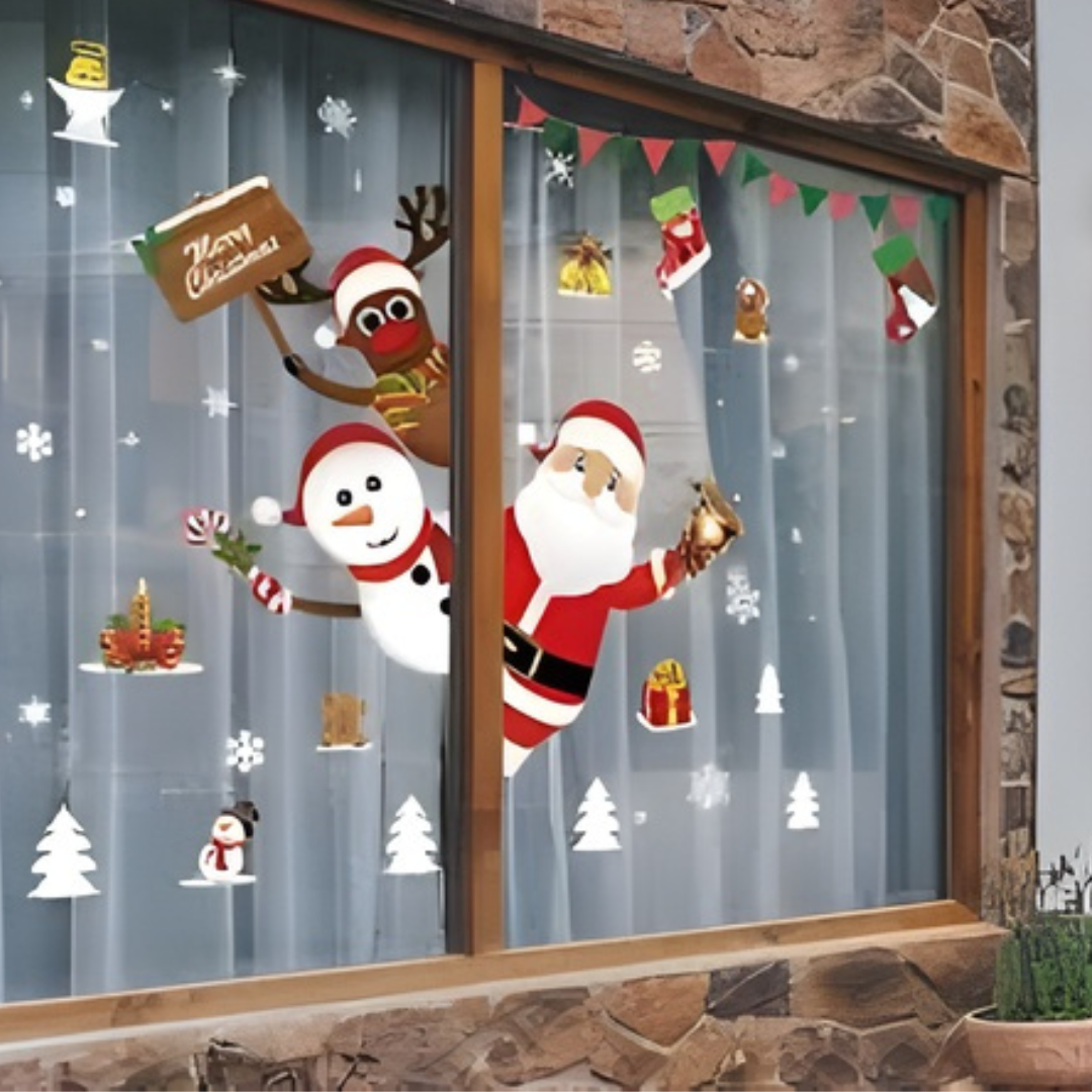 PEGATINAS DE VENTANA NAVIDEÑAS