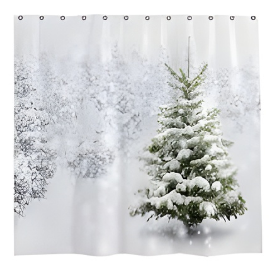 CORTINA DE BAÑO NAVIDEÑA