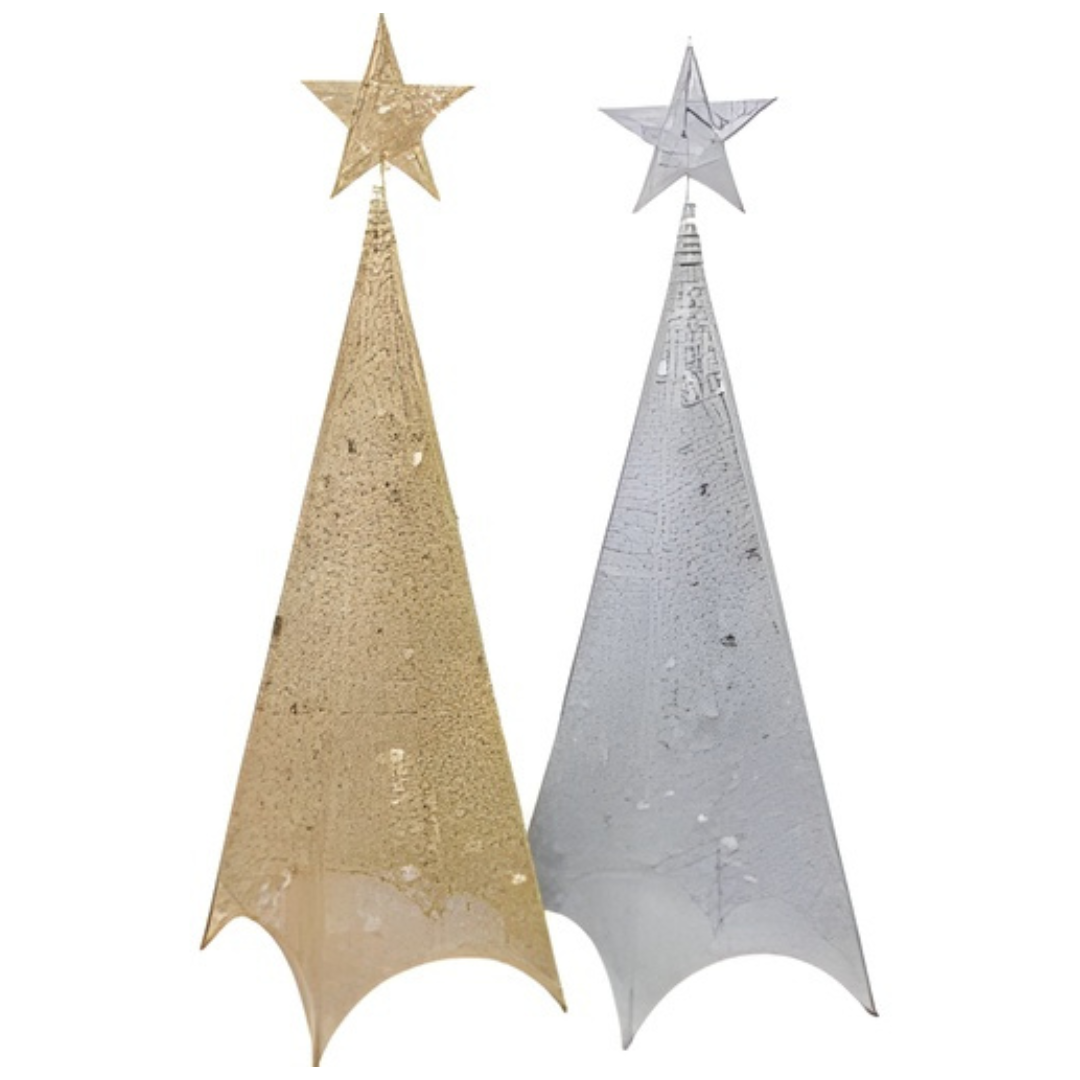 ÁRBOL NAVIDEÑO PIRAMIDAL DE 4 LADOS CON LUCES