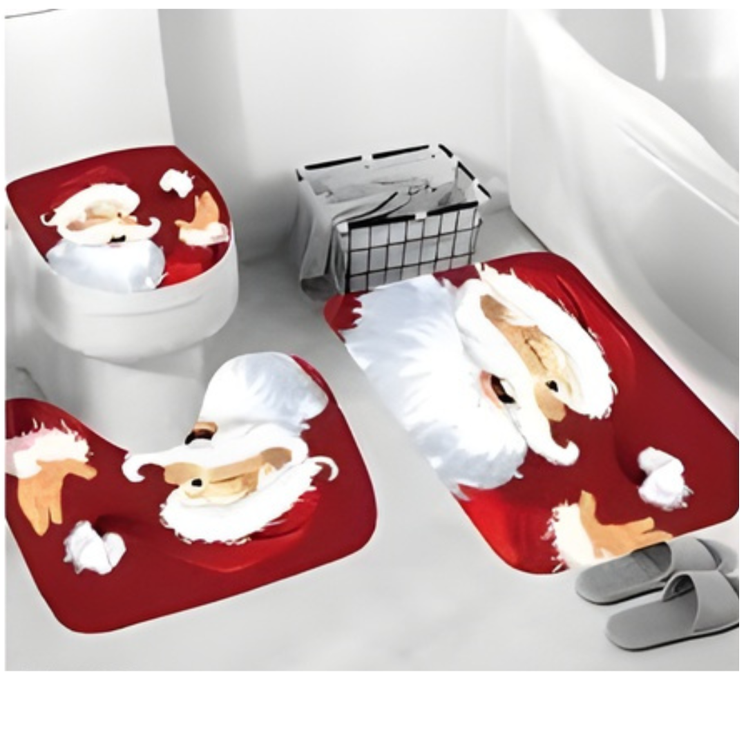 SET DE 3 PIEZAS DE BAÑO NAVIDEÑO
