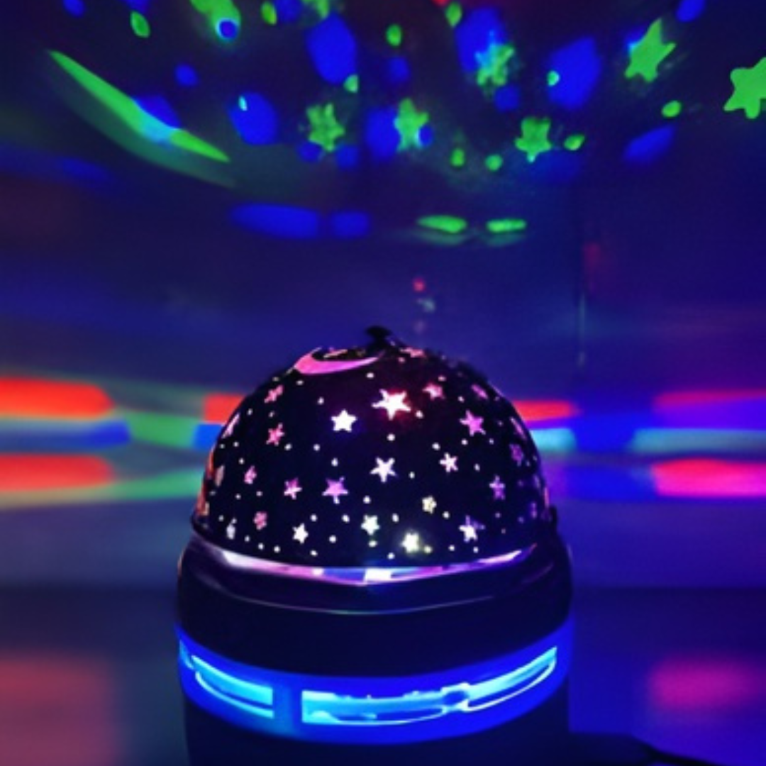 MINI PROYECTOR ESTRELLAS GIRATORIO