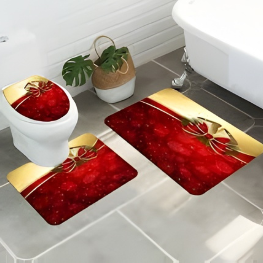 SET DE 3 PIEZAS DE BAÑO NAVIDEÑO