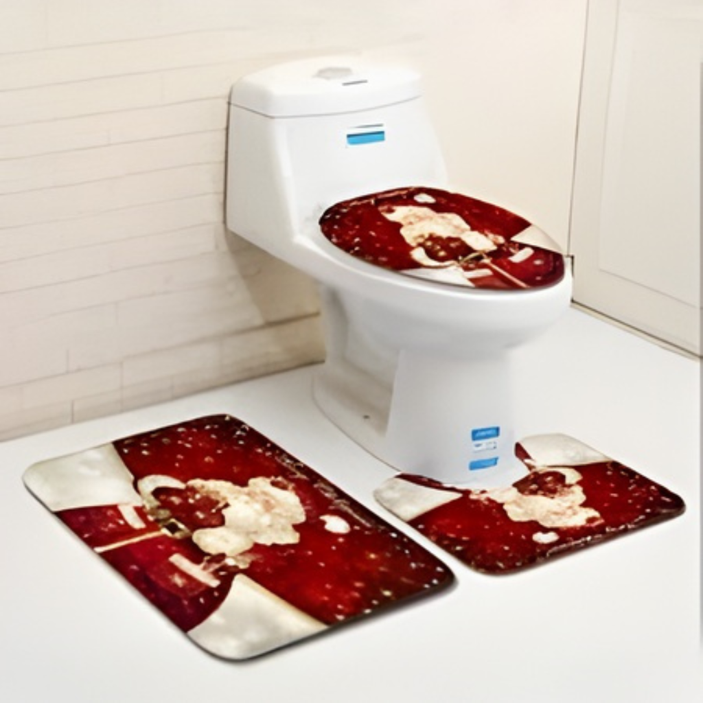 SET DE 3 PIEZAS DE BAÑO NAVIDEÑO