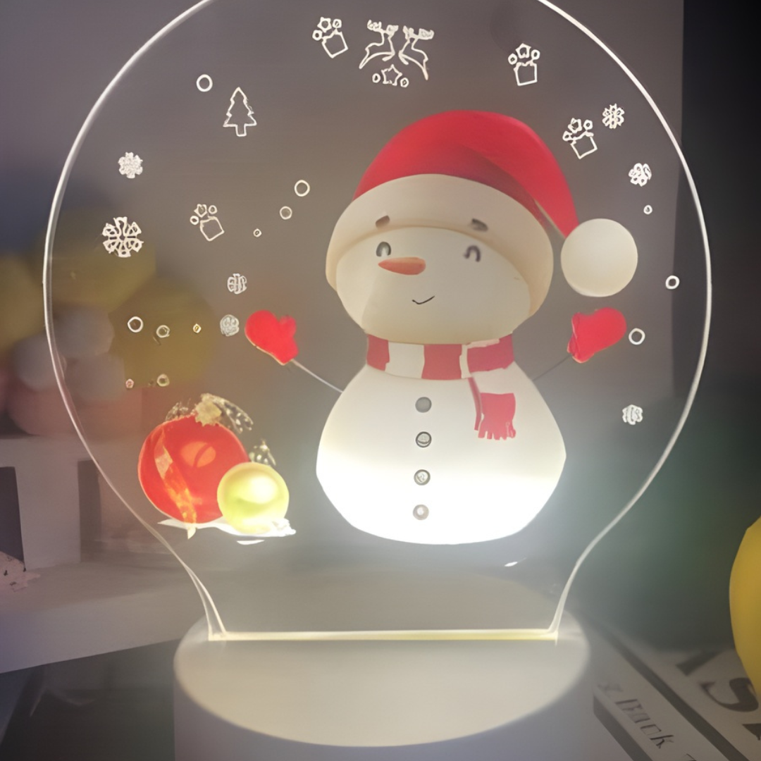 LAMPARA NAVIDEÑA 3D CON LUZ LED