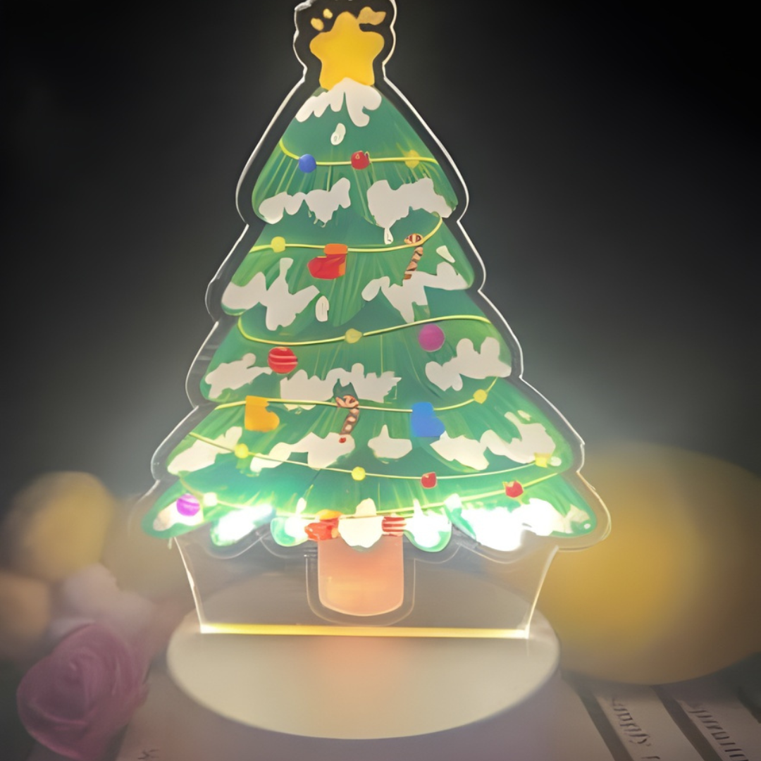 LAMPARA NAVIDEÑA 3D CON LUZ LED