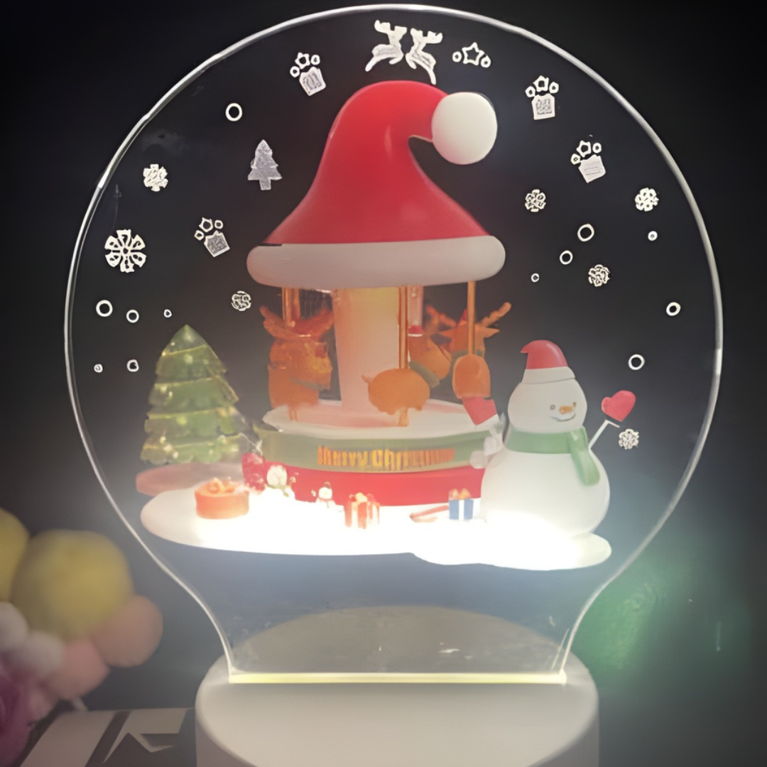 LAMPARA NAVIDEÑA 3D CON LUZ LED