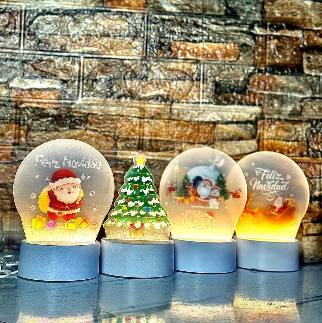LAMPARA NAVIDEÑA 3D CON LUZ LED