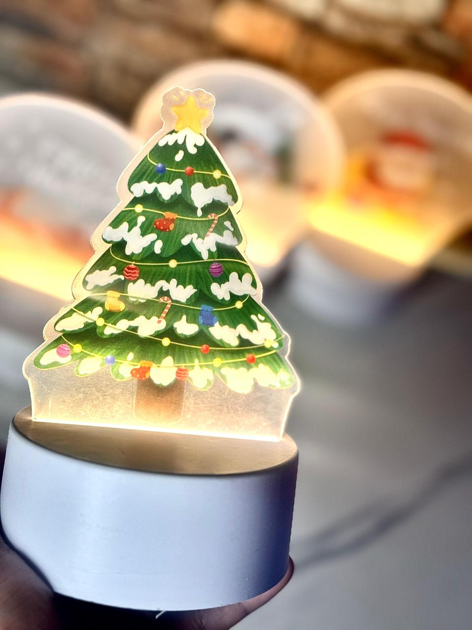 LAMPARA NAVIDEÑA 3D CON LUZ LED