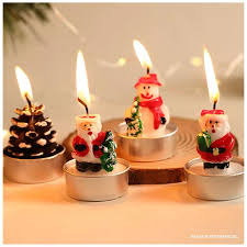 SET DE 12 VELAS DECORATIVAS NAVIDEÑAS