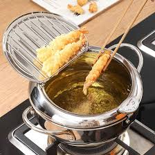 OLLA FREIDORA JAPONESA DE ACERO INOXIDABLE CON TERMÓMETRO