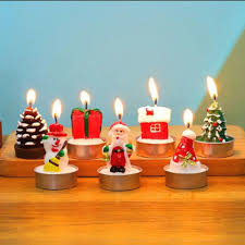 SET DE 12 VELAS DECORATIVAS NAVIDEÑAS