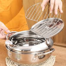 OLLA FREIDORA JAPONESA DE ACERO INOXIDABLE CON TERMÓMETRO