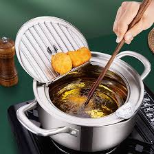 OLLA FREIDORA JAPONESA DE ACERO INOXIDABLE CON TERMÓMETRO